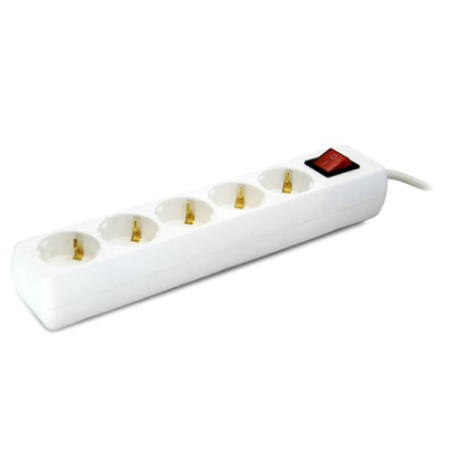 Удлинитель (5места 2р+pe+выкл 5м. 3х1мм2 16A/2,2кВт/220В) UNIT (1/20) NEW