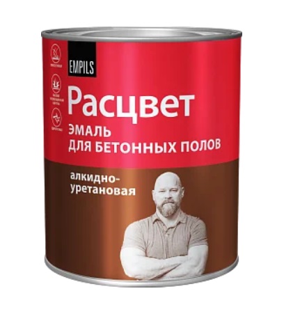 Эмаль для бетонных полов Расцвет серая, 2.7 кг