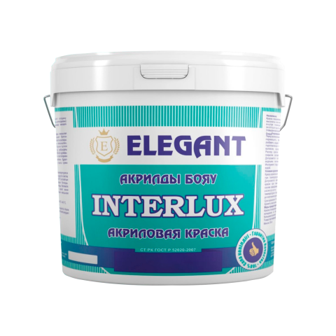 Краска акриловая Elegant Interlux Протирающая 25 кг